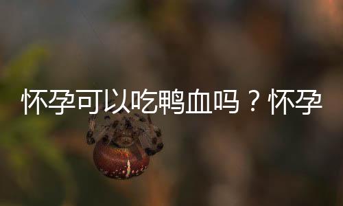 怀孕可以吃鸭血吗？怀孕吃什么比较好