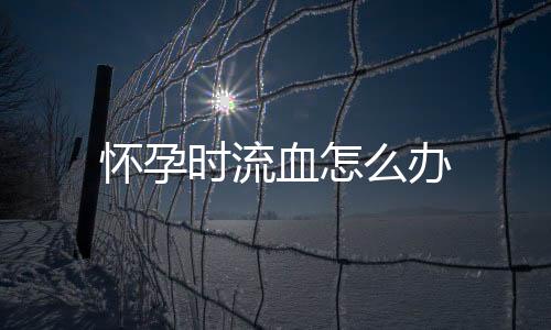 怀孕时流血怎么办