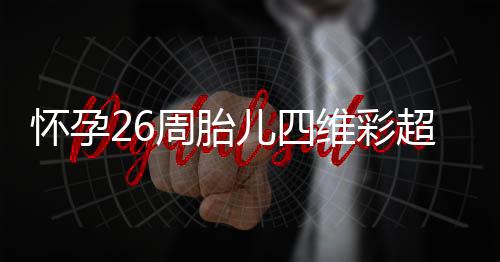 怀孕26周胎儿四维彩超是什么样