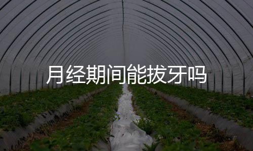 月经期间能拔牙吗