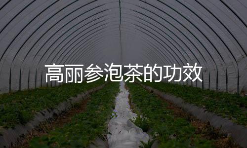 高丽参泡茶的功效